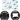 Tilbehør hjelmfestekit iH8R H8R Black BG